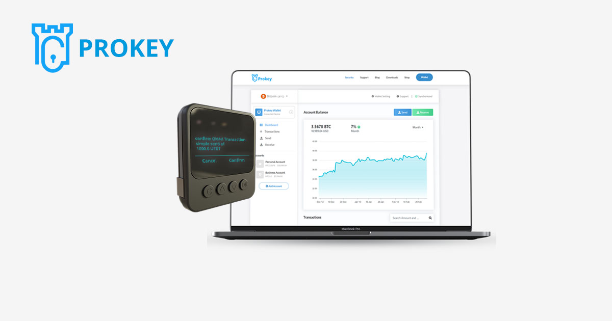 Secure Hardware Wallet for Bitcoin, ETH, USDT and all crypto | Prokey