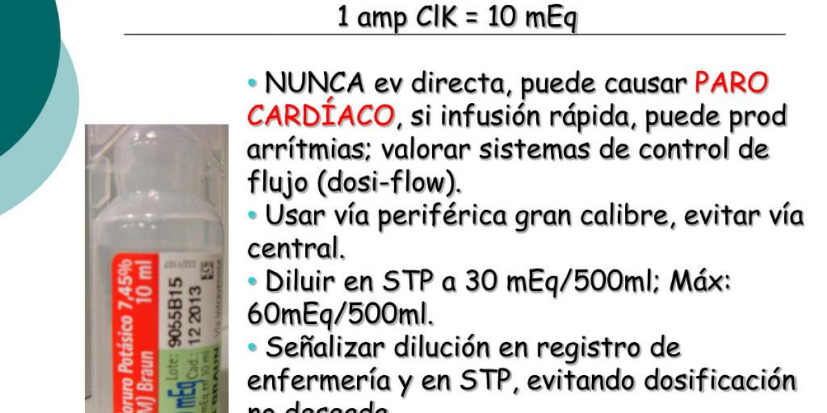 Cloruro de Potasio: Clave para el Equilibrio Electrolítico y su Momento de Uso